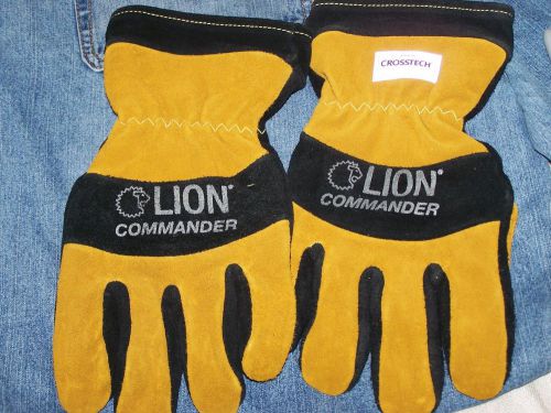 LION COMMANDER Structual Fire Fighting Protective Gloves Size Adult Large NEW