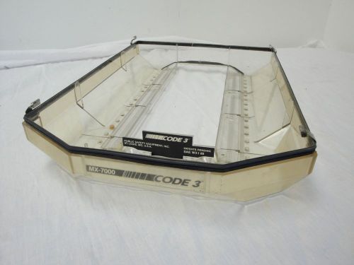 Code 3 Model MX7000 Excalibur Lightbar CLEAR Lower Left Or Right Dome Lens CLEAN