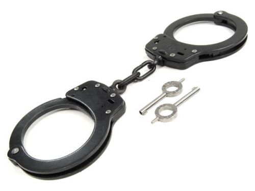 Smith &amp; wesson s&amp;w 100 std chain-linked handcuffs black for sale