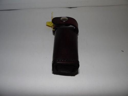 First Defense 3 oz Brown Mace Duty Holster in Plain Finish Open Top (0608)