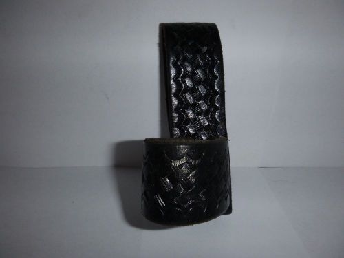 Tex shoemaker &amp; son leather basketweave baton or light holder for sale
