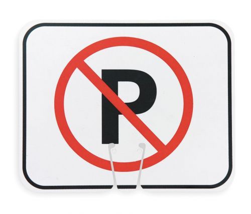 Cortina 03-550-np - traffic cone sign no parking (black on white) for sale