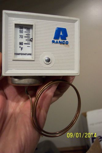 Ranco thermostat,30-95 deg f d10-3021-000 0723 03 hvac-r 868-g 24 amp 24-240 vdc for sale