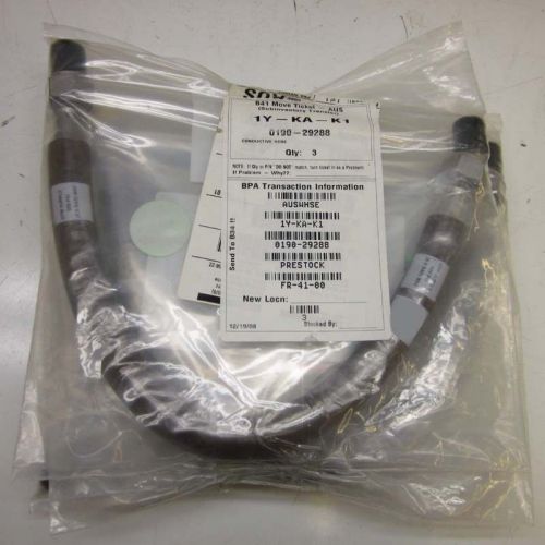 3 new 17&#039;&#039;&#039;&#039; x 5/8&#034; conductive hose w/parker 1tu91n-12 stainless fittings for sale