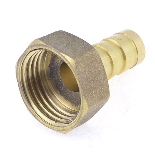 Gold tone 19mm dia female fine thread mould brass pipe nipple fitting for sale