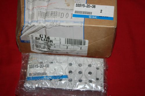 New smc pneumatic base valve manifold ss5y5-20-06 - brand new in box - bnib for sale