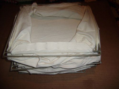 Lot of 7 canvas laundry mail basket cart truck bin tote box for sale