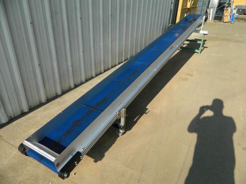 Hfa incline conveyor belt 20&#039; long x 14&#034; wide aluminum frame 120v speed control for sale