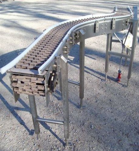 Nercon 7&#034;W x 108&#034;L Stainless Steel food grade &#034;S&#034; conveyor