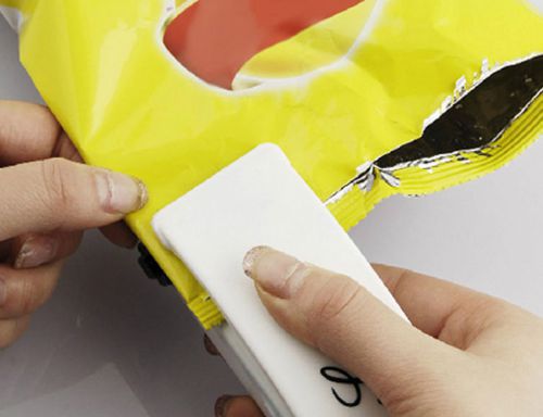 New White Portable Sealing Tool Heat Mini Handheld Plastic Bag Impluse Sealer