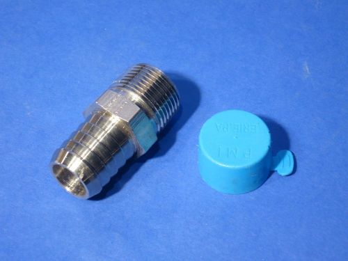 3/4&#034; Barb to 3/4&#034; NPT Threaded 316 SS Stainless Coupler