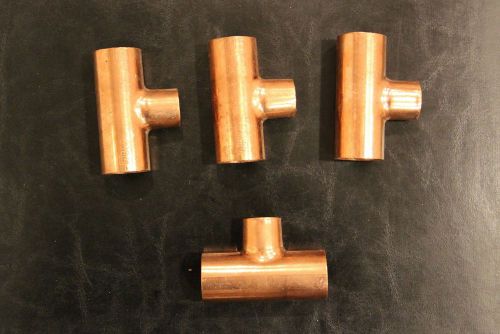 NIBCO 1&#034; x 1&#034; x 3/4&#034; Copper Tee - Pipe Fitting - Lot of 4 - NEW