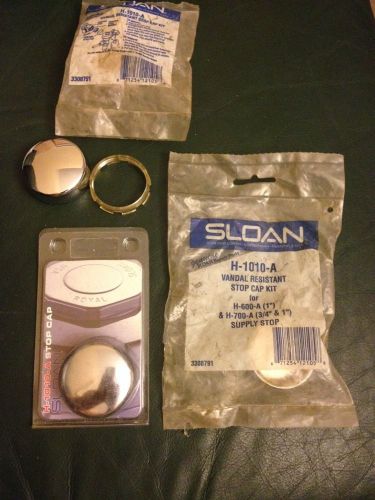 Lot Of 3 Royal Sloan H-1010-A Vandal Resistant Stop Caps