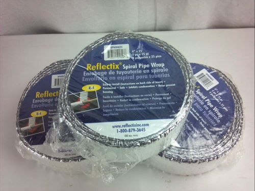 Reflectix spiral pipe wrap lot of 3 new for sale