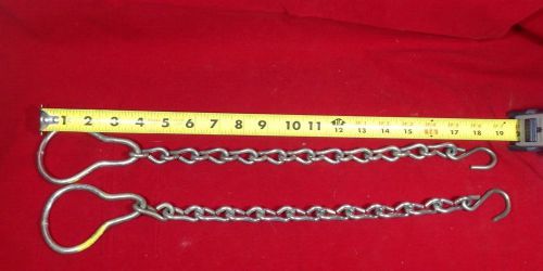 Fire Hydrant Nozzle Cap Retainer Chain w/ loop &amp; hook, 19&#034; Long