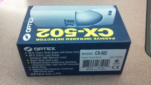 OPTEX CX-502 PIR DETECTOR MOTION-50X50 PIR SUPER QUAD ZONE NEW IN BOX! SECURITY