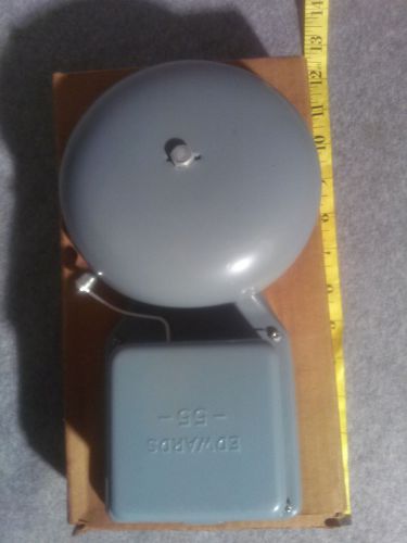 Edwards general purpose 6 inch 24v ringing bell alarm signal 55-6g5 grey for sale