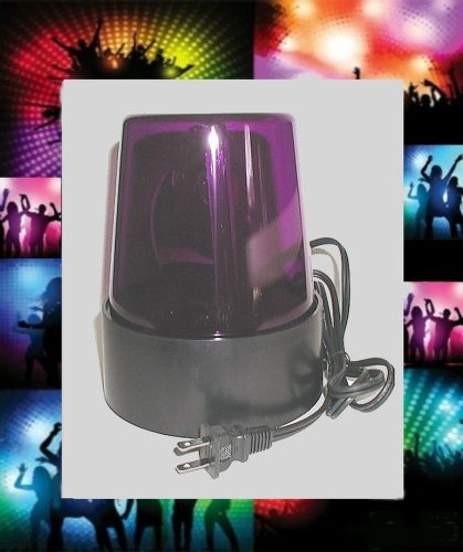 (1) electric~purple revolving flashing disco party beacon light 110v for sale