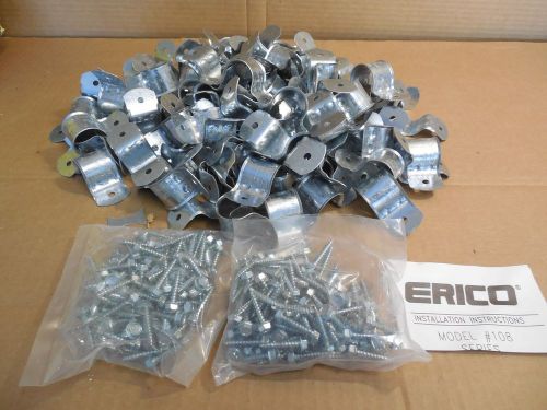 ERICO - 3/4&#034; - 2 -HOLE STRAPS - PIPE  HANGERS - WITH SCREWS INCLUDED.- QTY.- 100