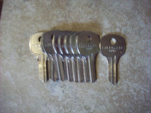 Lot Of 9 Hillman Brand RO13 Keyblanks, For National Rockford Cabinet Locks