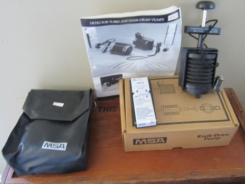 Msa kwik-draw detector pump kit new in box for sale