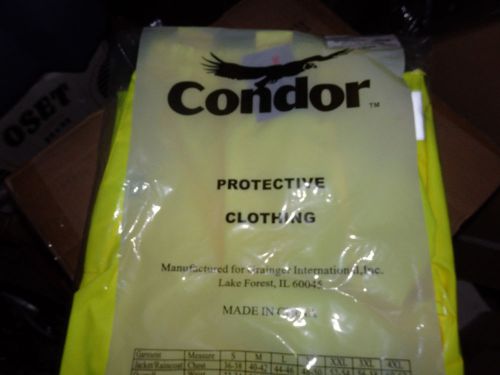 Condor 5ke99 hi visibility rain bib overall yellow/green large***new*** for sale