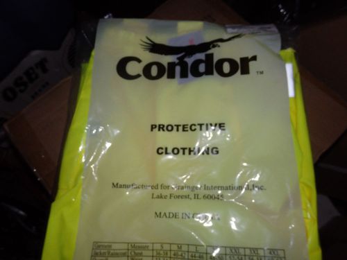 CONDOR 5KE99 HI VISIBILITY RAIN BIB OVERALL YELLOW/GREEN LARGE***NEW***