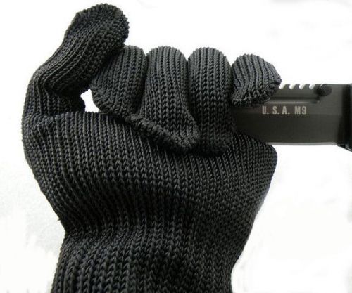 New anti-slash/static/cut resistance gloves of stainless steel wire black gloves for sale