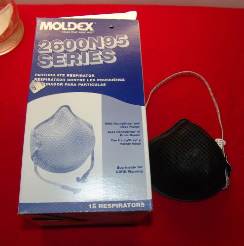 MOLDEX M2600N95 Disposable Respirator Black 15 Respirators Brand New