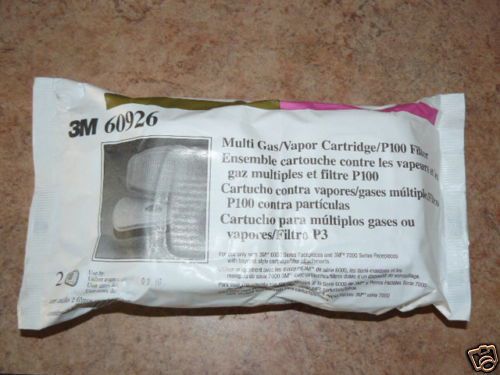 2 new 3m 60926 cartridge / filter, multi gas/vapor/p100 for sale