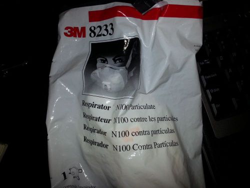 Two (2) 3m 8233 N100 Respirators