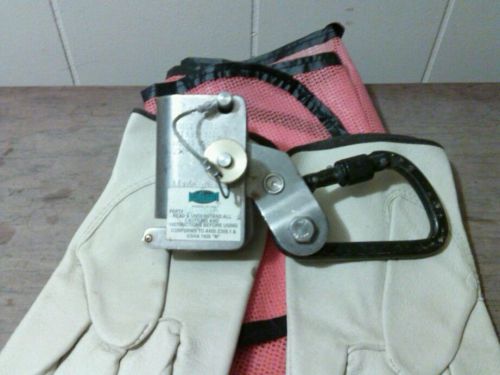 Lad saf 5/16&#034; or 3/8&#034; cable  grab safety..ultrasafe ironorker.new gloves vest for sale