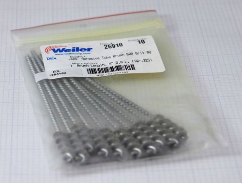 WEILER 26910 0.325&#034; Abrasive Brushes, 600 GRIT AO, SPIRAL, PKG OF 10, QTY AVAIL