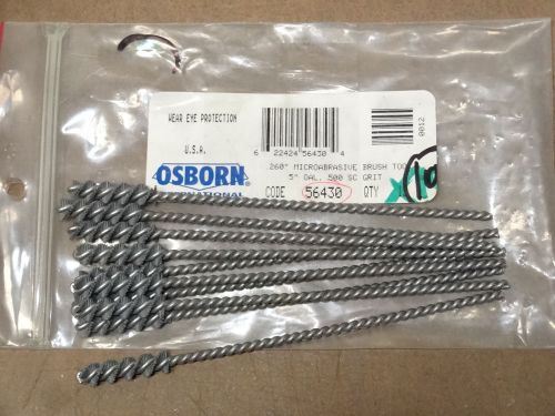 10 new osborn 56430, .260&#034; microabrasive tube brushes tool 5&#034; oal, 500 sc grit for sale