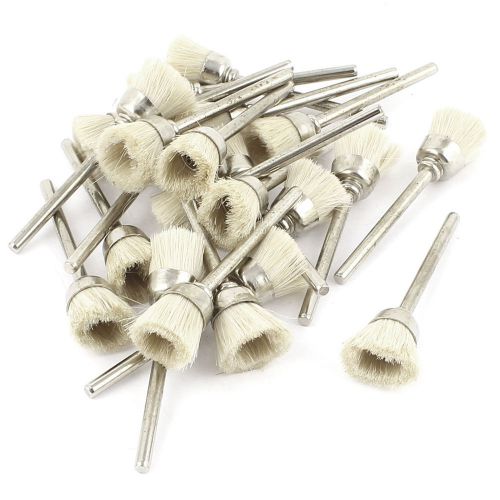 22 pcs 12mm dia soft beige wool cup brush polishing wheel for rotary tool for sale