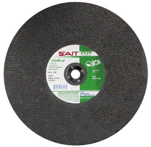 Sait 23451 C24R 14X1/8X1 Concrete Portable Saw Cut-Off Wheel |Pkg.10