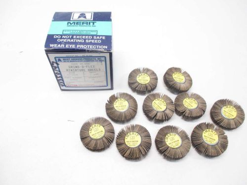 LOT 10 NEW MERIT ABRASIVES 33003 GRIND-O-FLEX 120GRIT FLAP WHEEL D483583