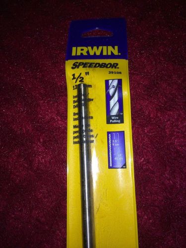 Irwin speedbor 1/2&#034; 12.7 mm installer/bell hanger/drill bit  #39108 for sale