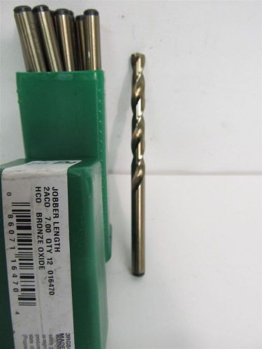 Precision Twist Drill 016470, 2ACO, 7.00mm, Cobalt Jobber Drill Bits - 12 ea