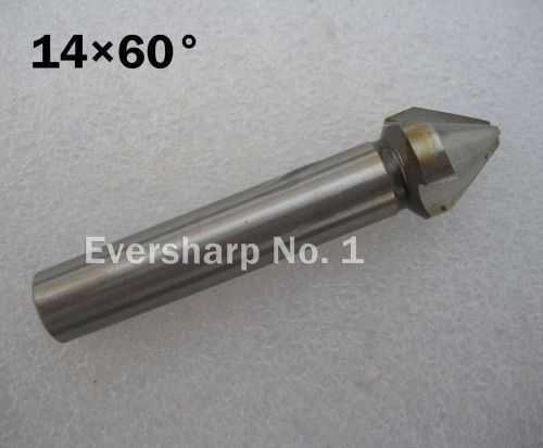New 1pcs hss chamfer end mill cutter dia 14mm 60 degree 3 flute countersink bit for sale