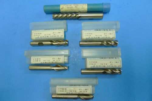 6 new putnam end mills 7/16 dia various loc and styles for sale