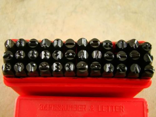 5/32&#034;  4mm letter &amp; number punch stamp set  metal-steel serial# trailers tools for sale