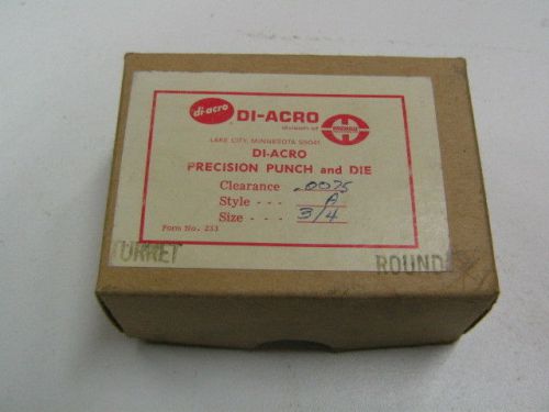 Di-acro punch and die .500 x .470 round with a flat for sale