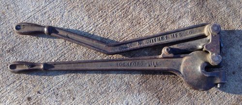 Antique whitney no 2 portable sheet metal hole stud punch tool sept. 8, 1908 vtg for sale