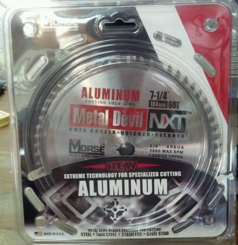 Morse metal devil  nxt   carbide tipped.  7 1/4&#034; aluminum for sale