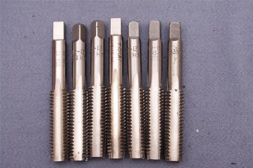 Lot of 7 3&#034; 1/2 x 13 HSS Machinist Hand Thread Taps tool Exc condition