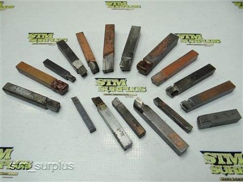 Lot of 17 carboloy carbide tipped tool bits 5/16&#034; to 5/8&#034; for sale