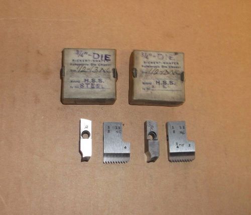 Richert Shafer Automatic Die chasers 1/2 13 NC 3/4 Die for Steel 2 new Sets