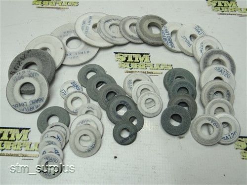 Big assorted lot of grinding wheels 7/8&#034; to 2-5/8&#034; with 3/8&#034; to 3/4&#034; bore for sale