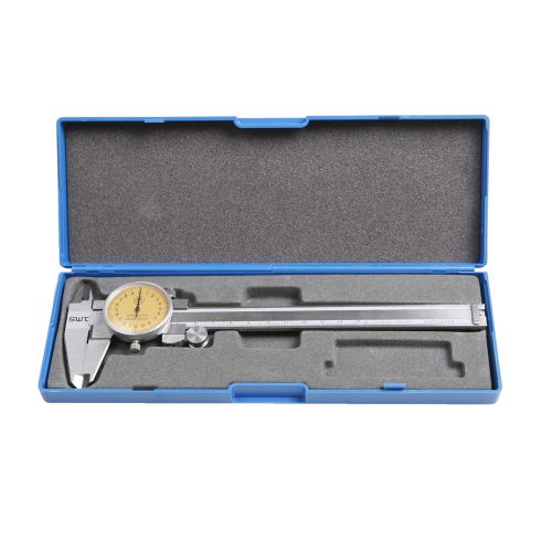 150mm 6&#034; Dial Display Stainless Steel Vernier Caliper Gauge Micrometer Tool
